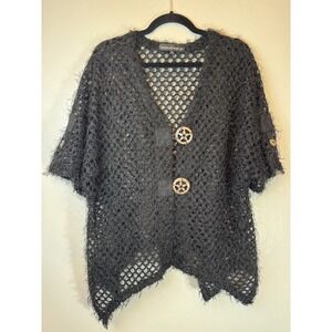 Mirror Image Eyelash Fairy grunge goblincore artsy SS Sweater Size‎ 1X